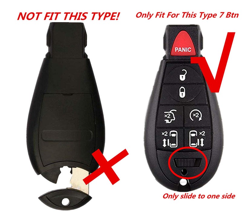 KAWIHEN Key Fob Skin Replacement for 2008-2015 Town and Country 2008-2019 Dodge Grand Caravan IYZ-C01C M3N5WY783X 56046708AB - Image 3